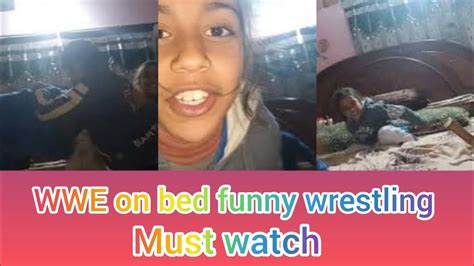 funny wrestling on bed part 9 😁😁 - YouTube