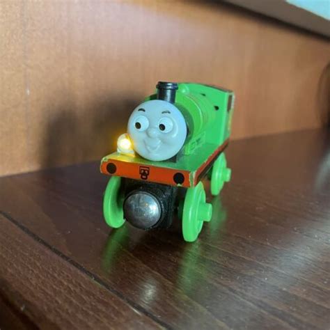 Thomas & Friends Talking Percy with lights Wooden Railway Engine tested ...