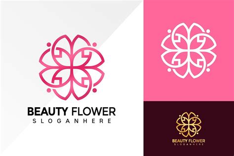 Beauty Flower Logo Design, Cosmetic Fashion business logos vector ...