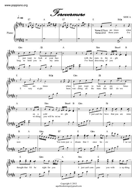 Side A-Forevermore Sheet Music pdf, - Free Score Download ★