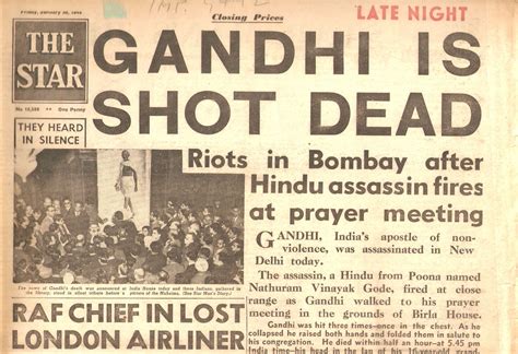 Gandhi assassinated 30th January 1948 | Indian history facts ...