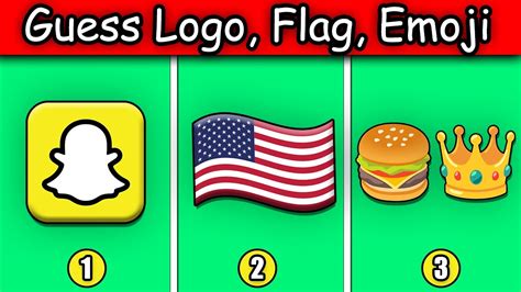 Guess The Logo & Flag & Emoji at The Same Time! - Triple Quiz #1 - YouTube