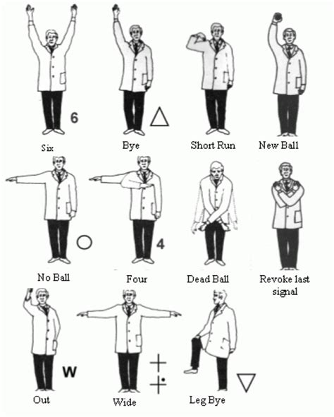 Umpire Signals and Scoring Symbols