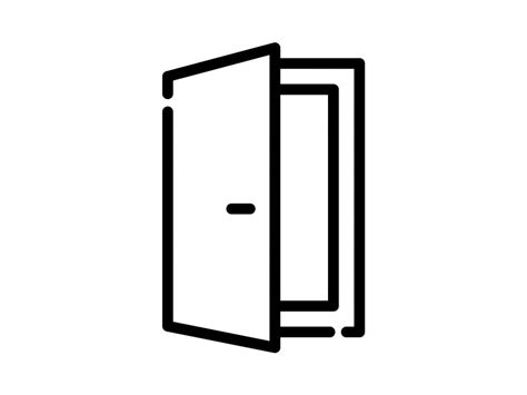 Open Door Icon PNG vector in SVG, PDF, AI, CDR format