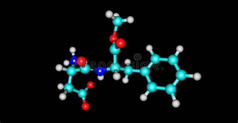 Aspartame 3D structure stock illustration. Illustration of saccharine ...