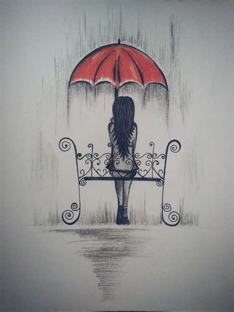 On a rainy day... | Art drawings simple, Art painting, Art drawings