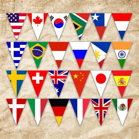 Banner imprimible de banderas del mundo Incluye 132 banderas - Etsy ...