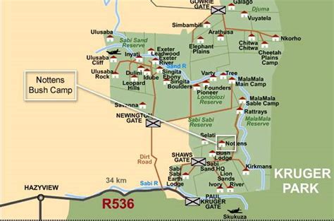 Map for Nkorho Bush Lodge - Sabi Sands Game Reserve