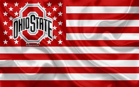 Ohio State Buckeyes, American football team, creative American flag ...