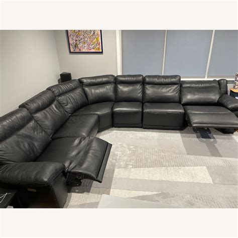 Natuzzi Leather Sectional - AptDeco