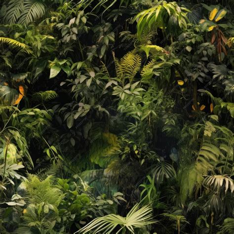 Premium AI Image | Seamless texture tropical jungle