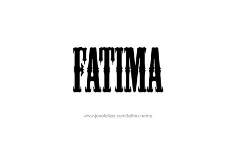 Fatima Name Tattoo Designs