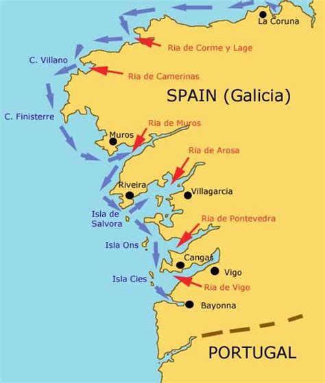 Passagemaking through the Rias Bajas of Galicia, Northern Spain ...