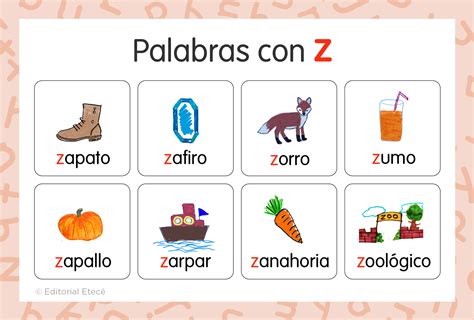 Palabras Con La Letra Z Sílabas Za Ze Zi Zo Zu, 43% OFF