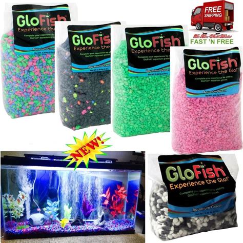 5 POUND GloFish AQUARIUM GRAVEL STONE FISH TANK DECOR FLUORESCENT ...