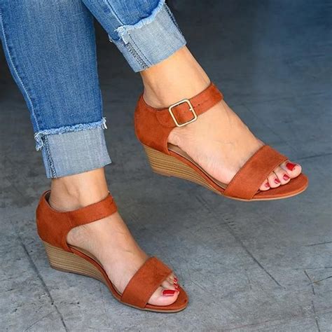 Wedge Casual Simple Sandals – monyberry #SandalsHeels | Simple sandals ...