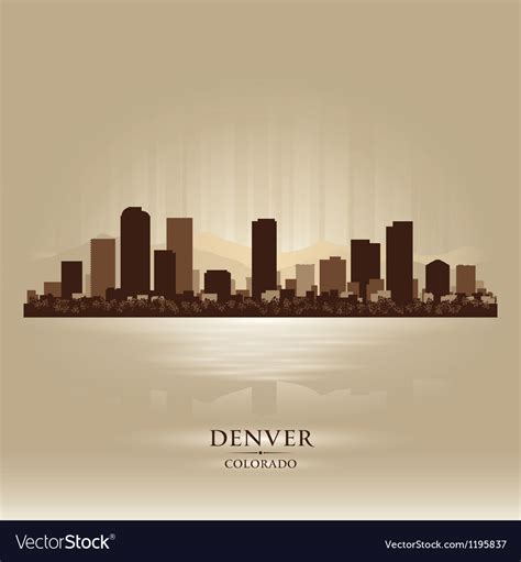 Denver colorado skyline city silhouette Royalty Free Vector