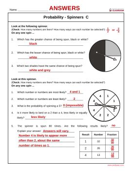 Professor Pete’s Classroom » Probability Spinner: Probability Questions ...