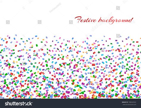 Happy Birthday Background Colorful Confetti Stock Illustration 708543322