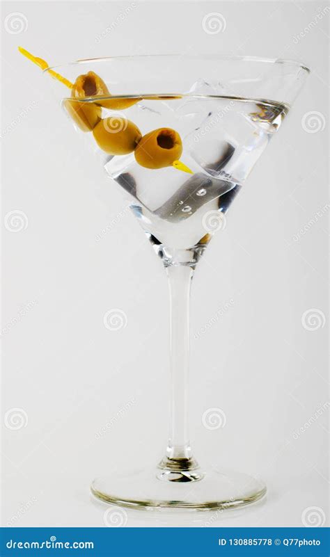 Gin With Vermouth In A Glass On A White Background, Classic Stock Photo ...