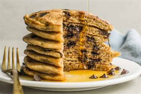 Chocolate Chip Vegan Pancakes