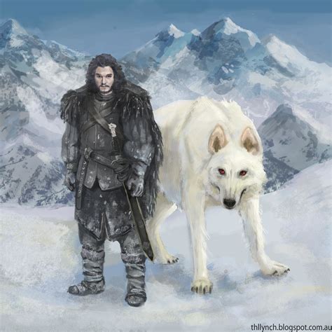 ArtStation - Jon Snow and Ghost