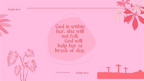 Pink flower Bible verse Psalms 46:5 Christian Desktop Wallpaper ...