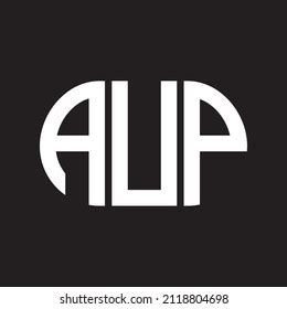 Aup Letter Logo Design On Black Stock Vector (Royalty Free) 2118804698 ...