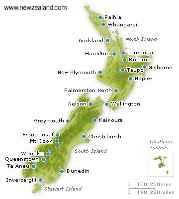 Map of New Zealand