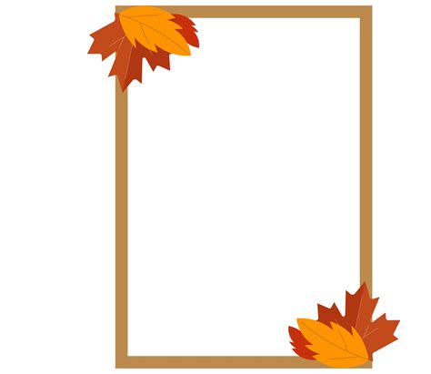 Fall Border Clip Art - 10 Free PDF Printables | Printablee