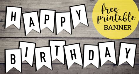 happy birthday banner printable template paper trail design - happy ...