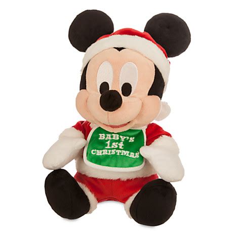 Disney Plush - Baby Mickey Mouse - Baby's First Christmas - Red