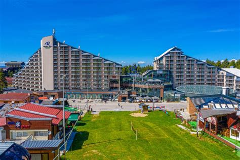 Borovets, Bulgaria, July 11, 2020: Aerial View of Ski Resort Bor ...