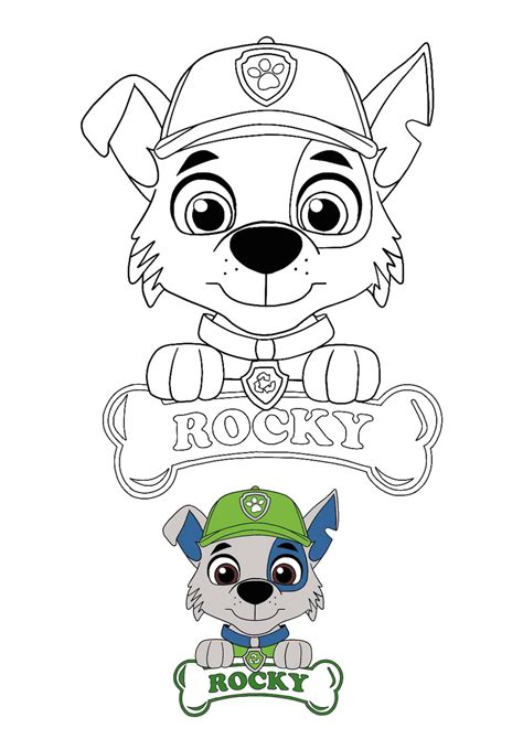 Paw Patrol Rocky Coloring Page