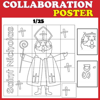 St. Nicholas Day Crafts Collaboration Poster Art Coloring Pages Activities