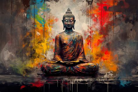 Gilded Meditation Bliss Buddha Meditation Painting Wallpaper - Magic ...