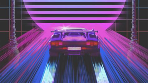 Wallpaper Car, Retro, Art, 80s, Neon - 80s Neon Wallpaper Iphone ...