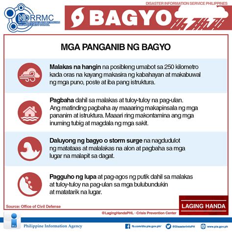 PIA - Mga dapat gawin bago, habang at pagkatapos ng bagyo