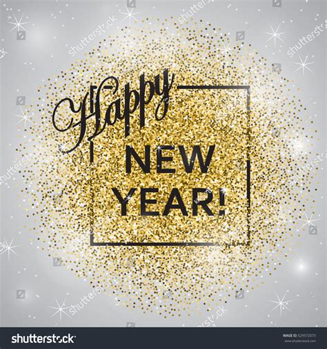 Happy New Year Gold Glitter New: vector de stock (libre de regalías ...