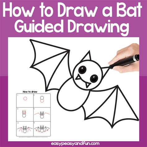 how to draw an easy bat How to draw a bat (vampire bat) - Step by Step ...