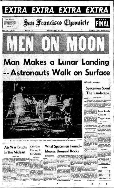 Chronicle Covers: The moon landing, the biggest story on Earth