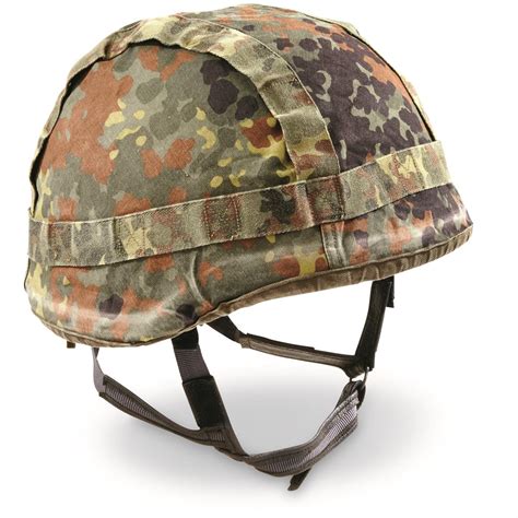 NATO Military Surplus Flecktarn Camo Helmet with Kevlar, Used - 231190 ...