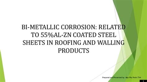 Bimetallic corrosion of 55 alzn