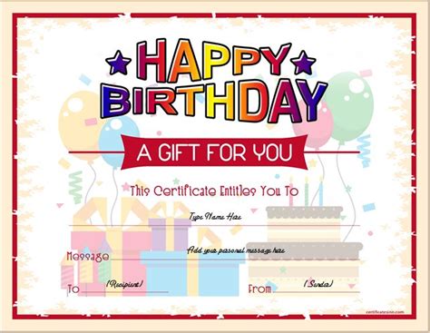 free birthday gift certificate template in adobe illustratorphotoshop ...