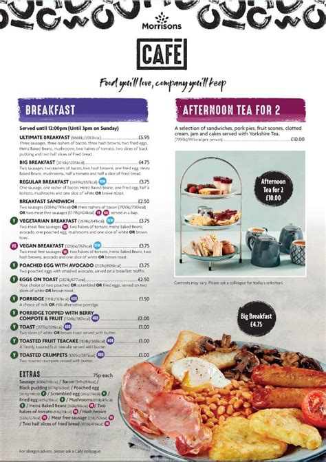 Morrisons Cafe | Morrisons | Ultimate breakfast, Cafe food, Cafe menu