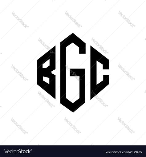 Bgc letter logo design with polygon shape Vector Image