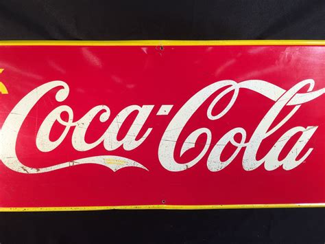 VINTAGE COCA-COLA ADVERTISING SIGN, MADE IN CANADA IN 1940 BY ST ...