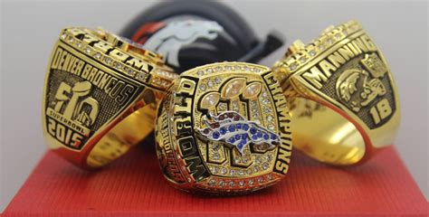 2016 Denver Broncos super bowl Rings 8-14S copper solid back for ...