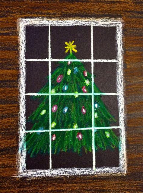 Kathy's AngelNik Designs & Art Project Ideas: Oil Pastel Christmas Tree ...