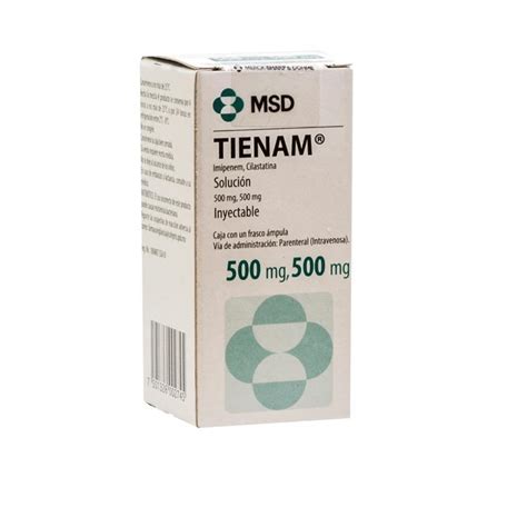 Tienam Solucion Inyectable 500 mg / 500 mg 1 Ampula - Farmacias Klyns